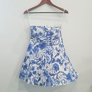 Cobalt blue floral sundress